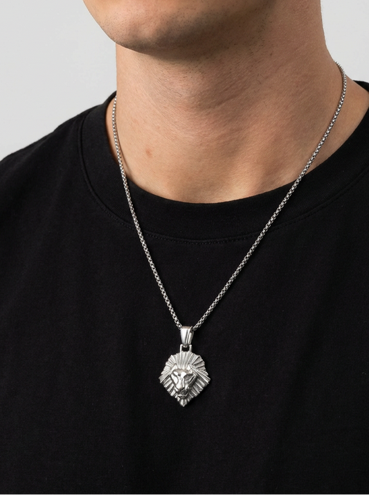 Lion Necklace - Silver