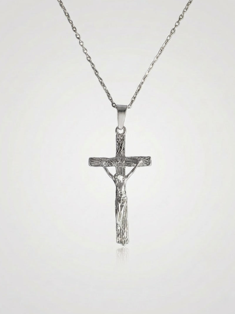 Crucifix Necklace - Silver