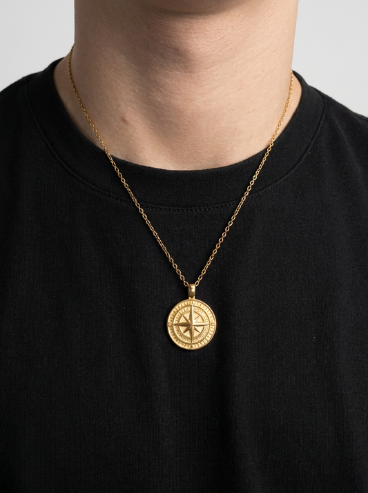 Compass Necklace - Gold