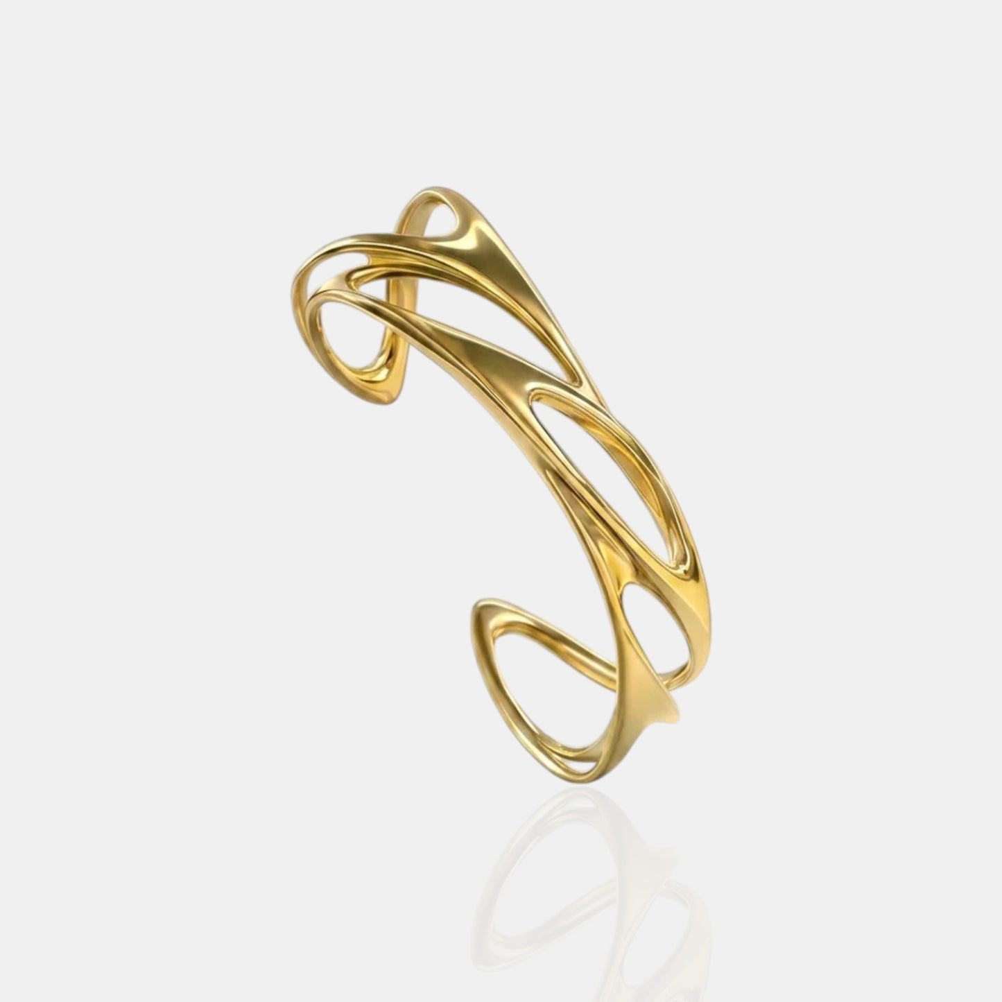Wave Cuff Bracelet - Gold