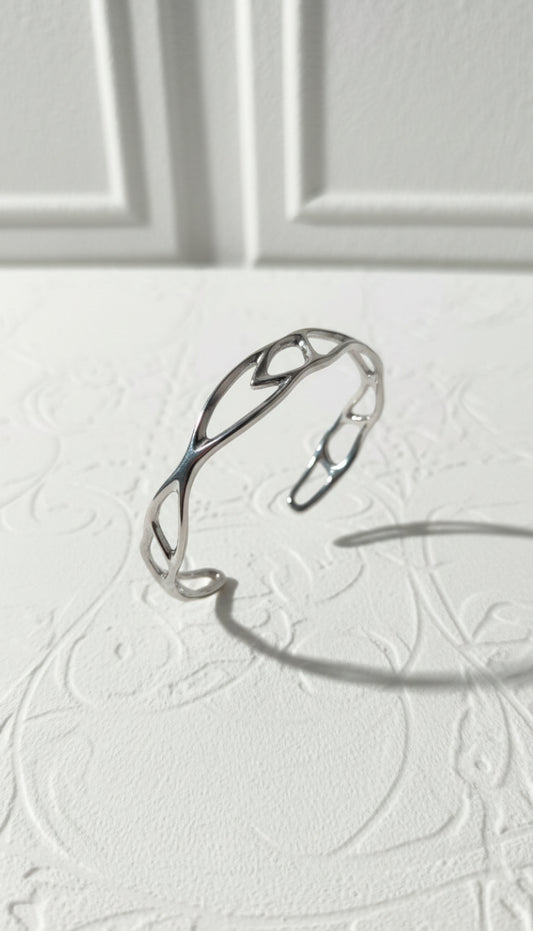 Bracelete Forma Livre - Prateado