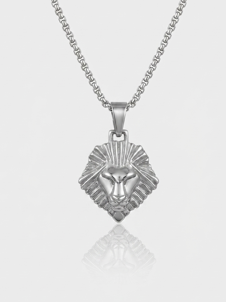 Lion Necklace - Silver