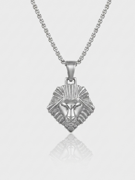 Lion Necklace - Silver