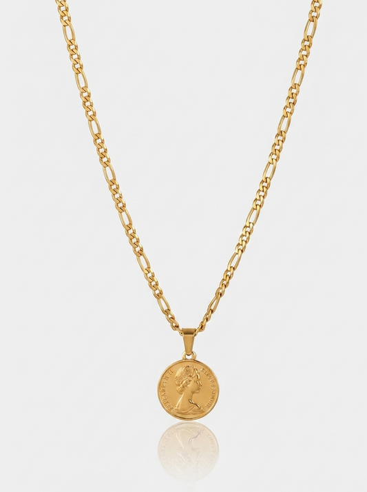 Cuban Coin Necklace - Gold
