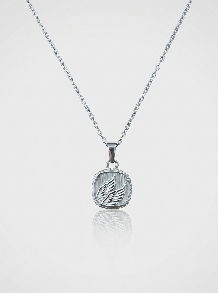 Wing Pendant Necklace - Silver