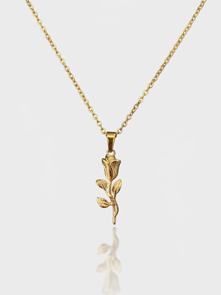 Rose Necklace - Gold