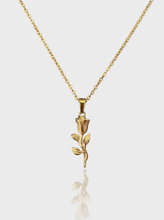 Rose Necklace - Gold