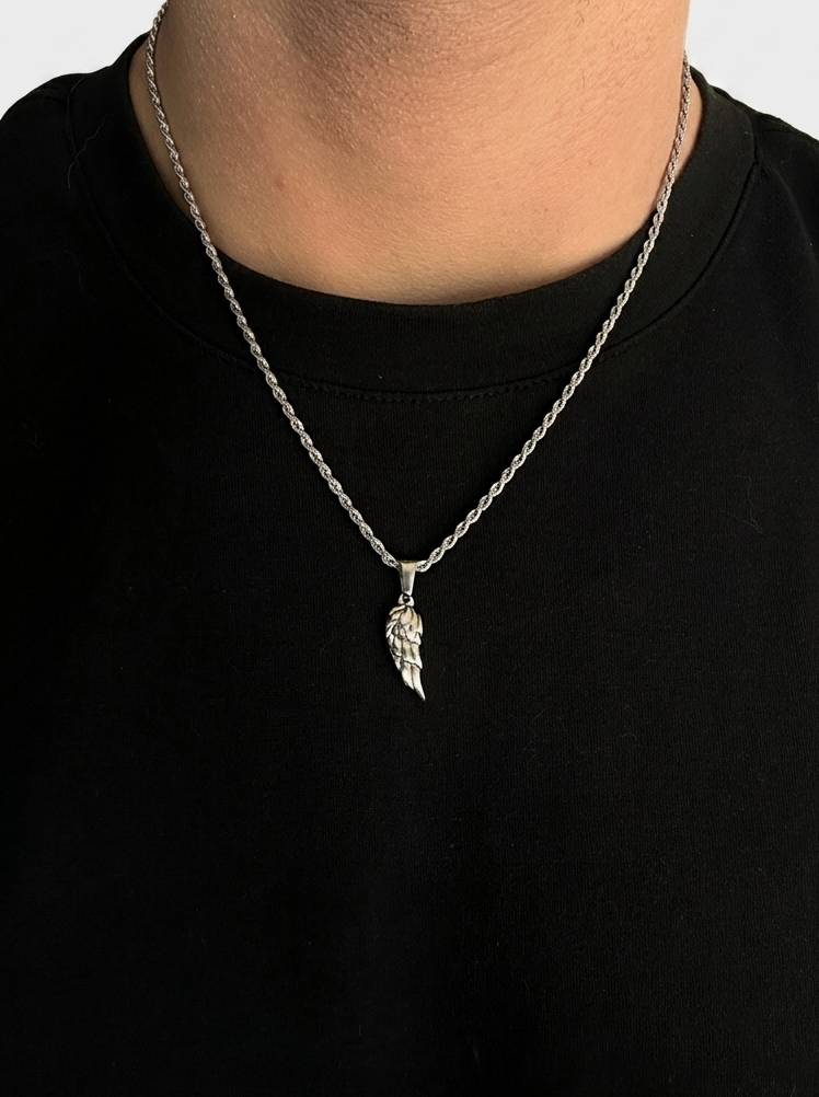 Wing Necklace - Silver
