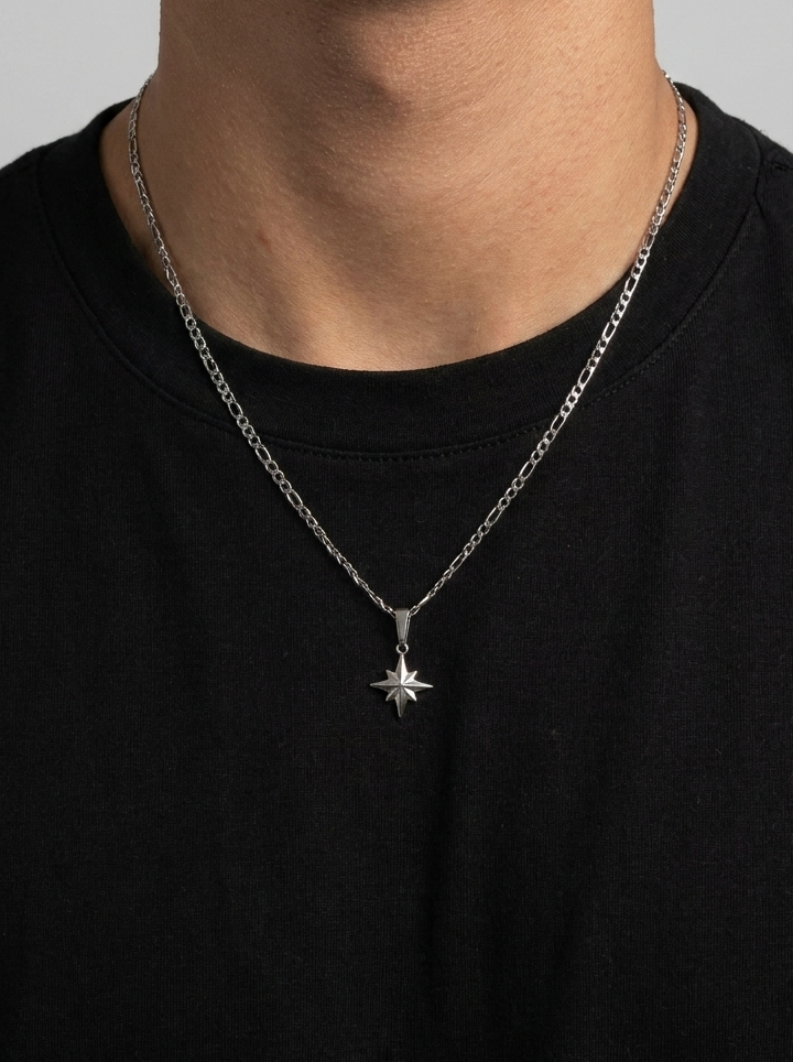 Cuban Star Necklace - Silver