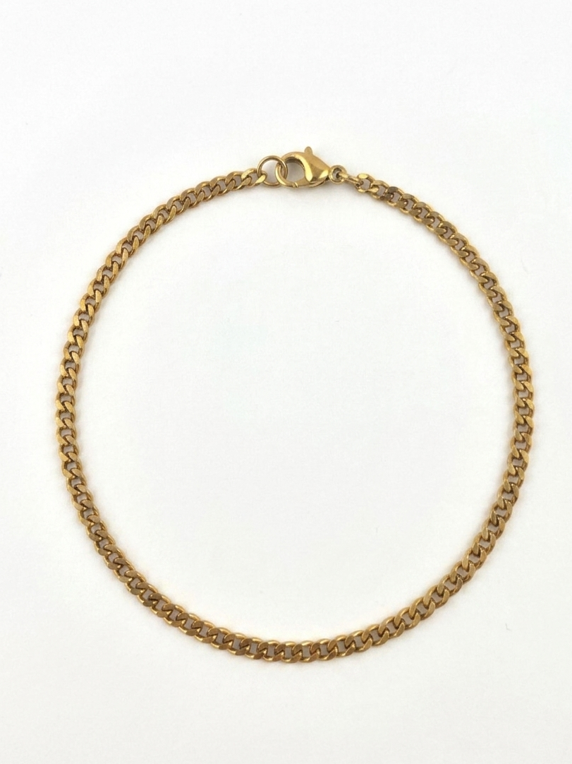 Round Cuban Link Bracelet- Gold