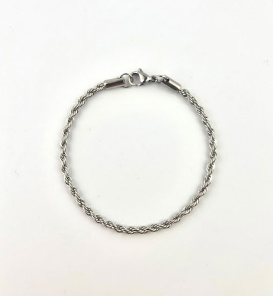 Rope Bracelet - Silver