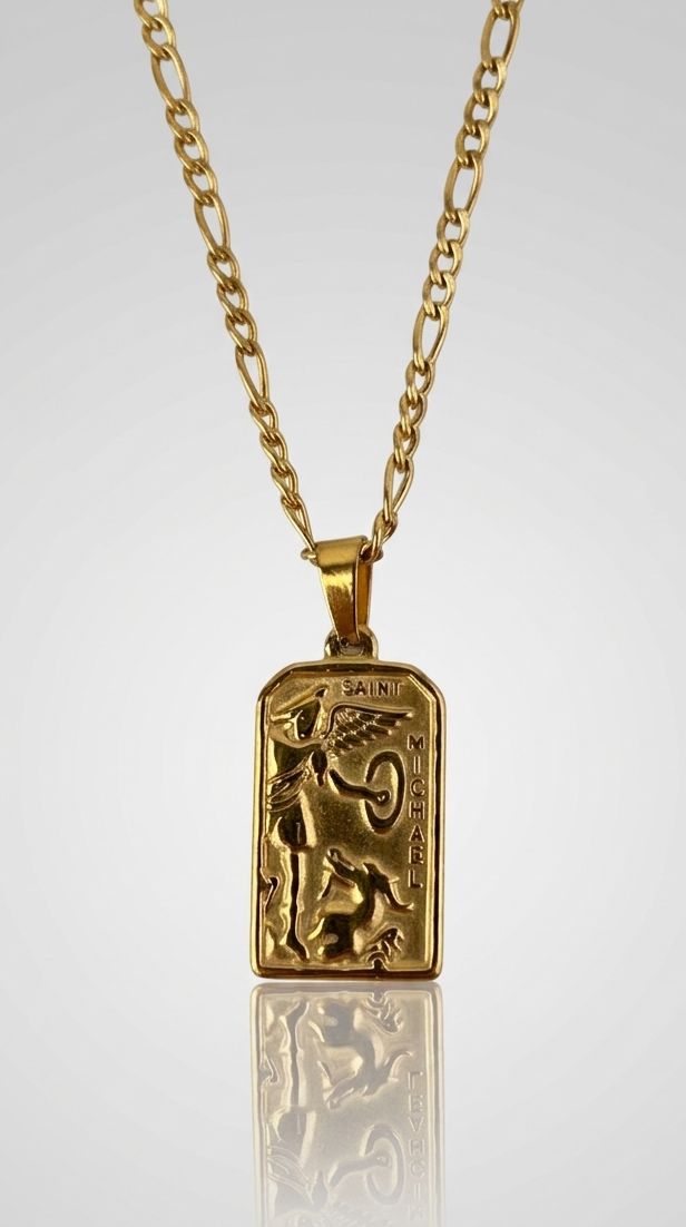 St. Michael Necklace - Gold