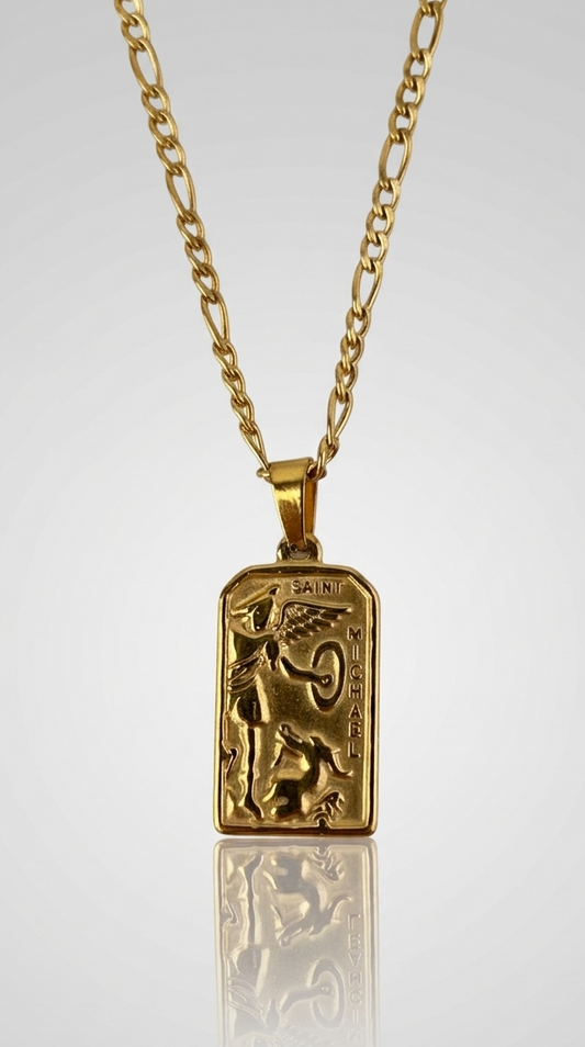 St. Michael Necklace - Gold