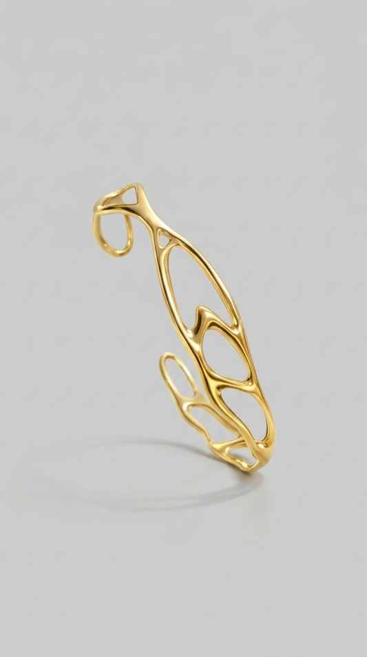 Free Form Cuff Bracelet - Gold