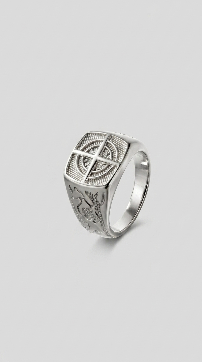 Compass Ring - Silver