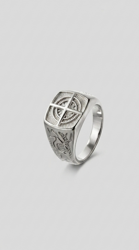 Compass Ring - Silver