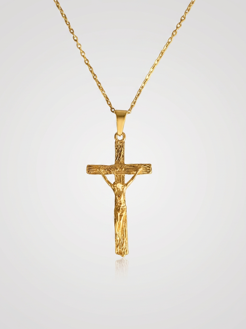Crucifix Necklace - Gold