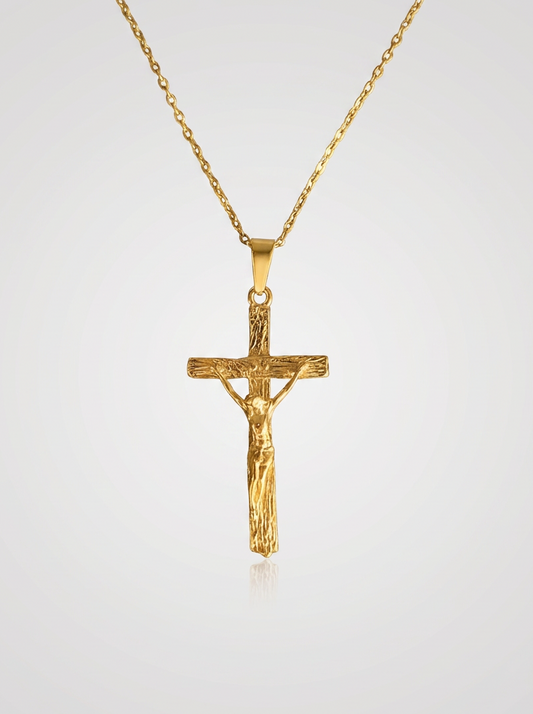 Crucifix Necklace - Gold