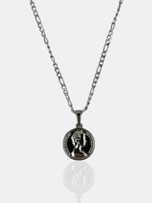 Cuban Coin Necklace - Silver