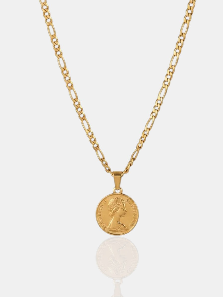 Cuban Coin Necklace - Gold