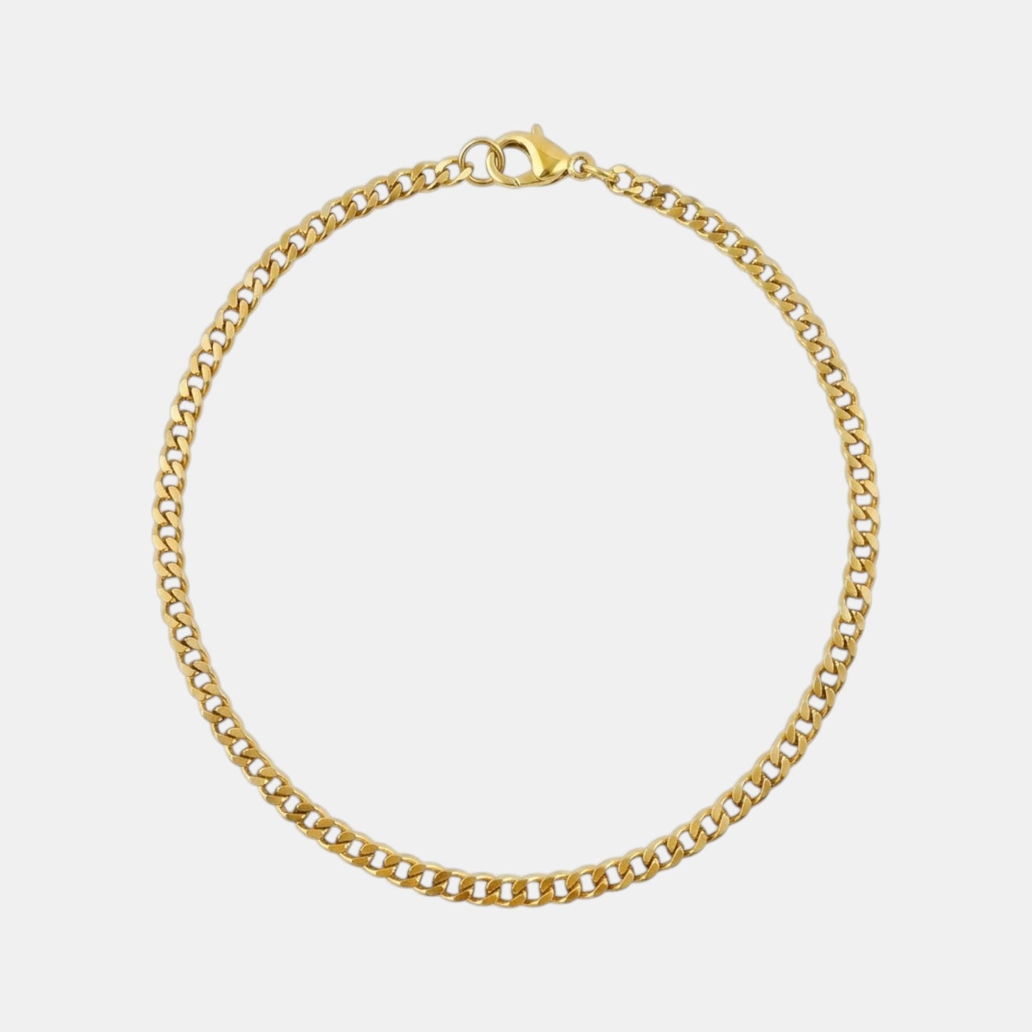 Round Cuban Link Bracelet- Gold