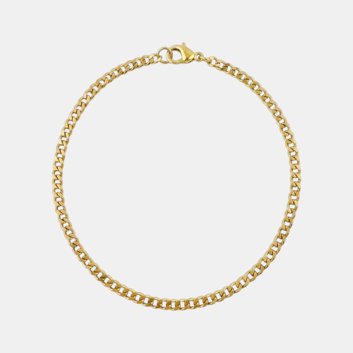Round Cuban Link Bracelet- Gold