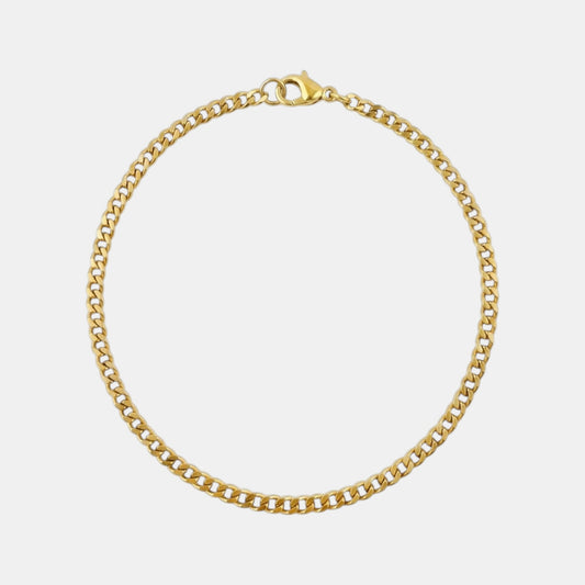 Round Cuban Link Bracelet- Gold