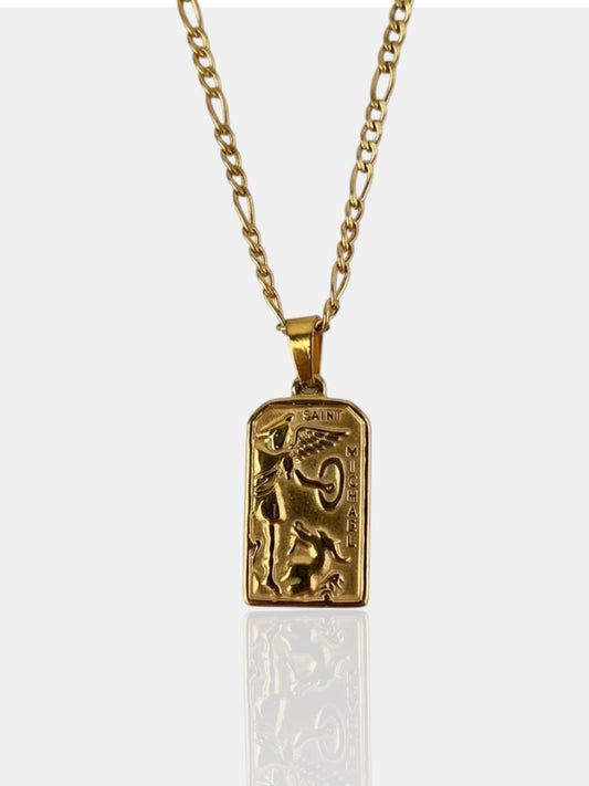 St. Michael Necklace - Gold
